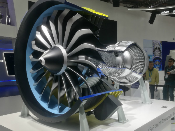 图为leap新一代航空发动机模型.