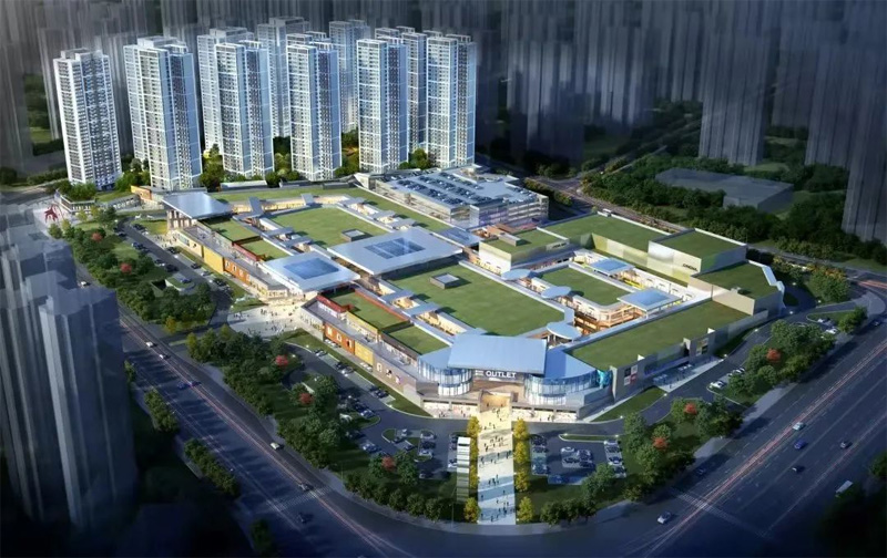 杉杉广大奥特莱斯购物广场坐落于贵阳市清镇市金马大道与观清线交汇处