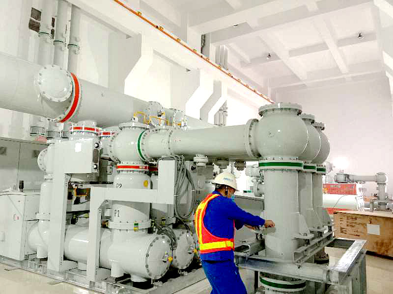中国西电集团承担老挝南欧江水电站110kv gis现场试验一次性顺利通过